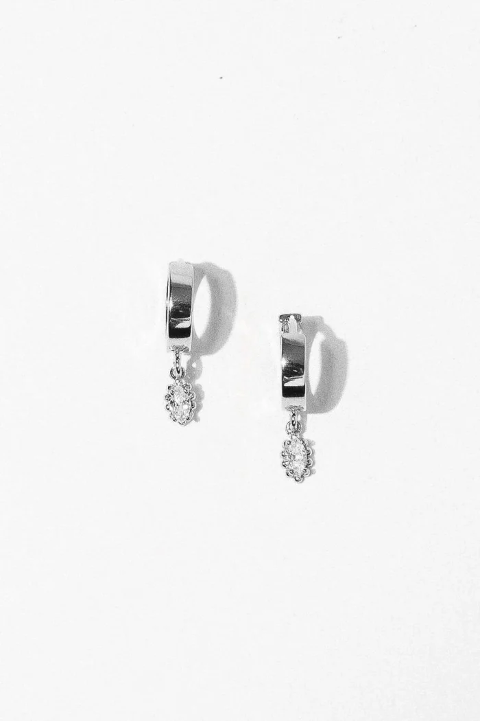 Elegant Hoop Drop Earrings - Image 2