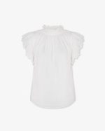 Elegant White Ruffled Top