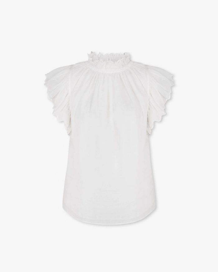 Elegant White Ruffled Top - Image 1
