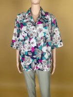 Floral Print Short-Sleeve Button-Up Shirt - Image 2
