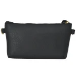 Elegant Black Faux Leather Crossbody Bag - Image 3