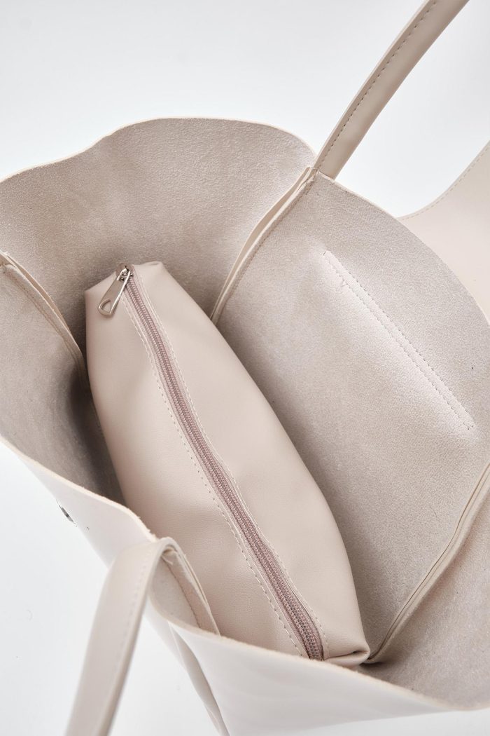 Elegant Beige Tote Bag - Image 5
