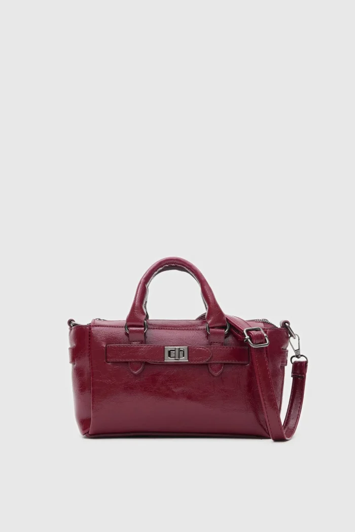 Chic Burgundy Handbag - Image 1