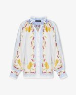 Elegant Sheer Embroidered Blouse - Image 6