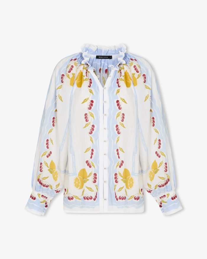 Elegant Sheer Embroidered Blouse - Image 6