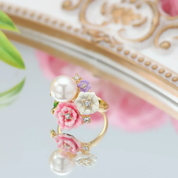 Floral Fantasy Enamel Ring - Image 5