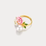 Floral Fantasy Enamel Ring - Image 7