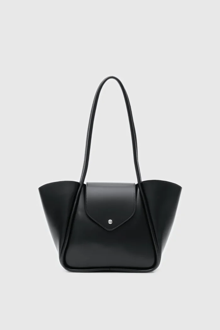 Elegant Black Faux Leather Bag - Image 1