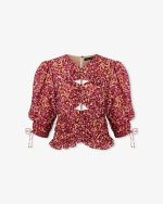 Floral Print Puff Sleeve Blouse - Image 5