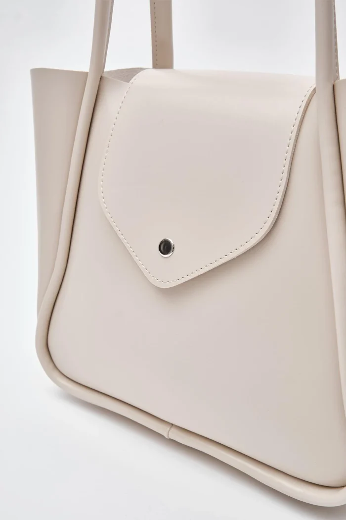 Elegant Beige Tote Bag - Image 3