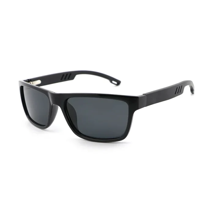 Stylish Black Rectangular Sunglasses - Image 1