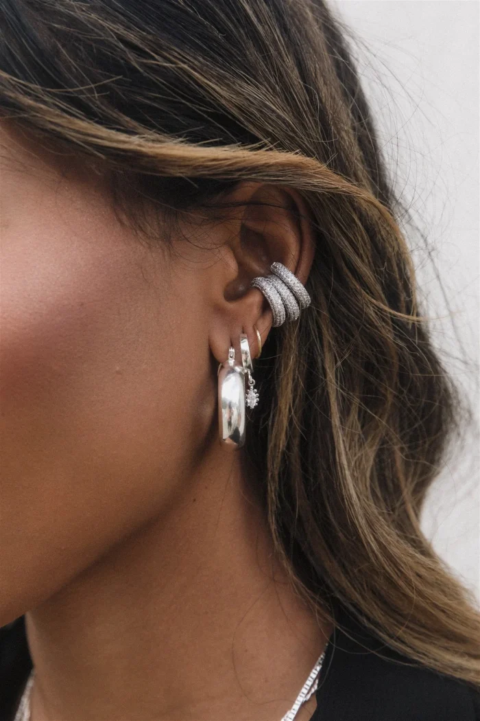Elegant Hoop Drop Earrings - Image 3