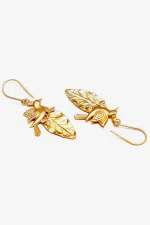 Charming Bird Leaf Dangle Earrings - Image 4