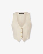 Elegant Linen Sleeveless Vest - Image 5