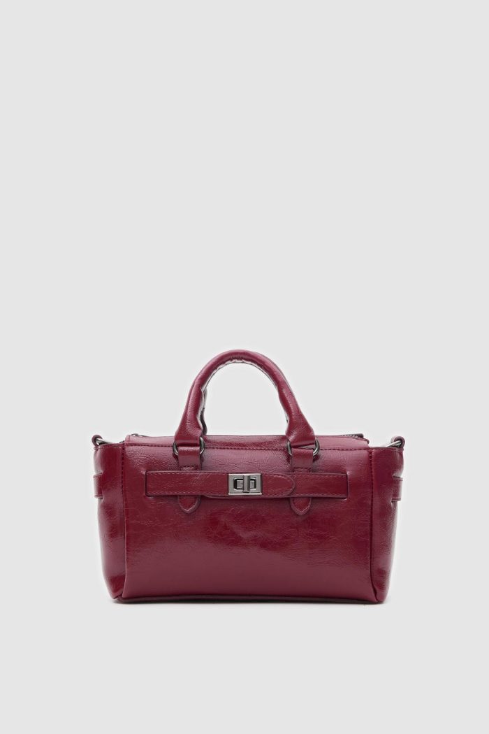 Chic Burgundy Handbag - Image 2