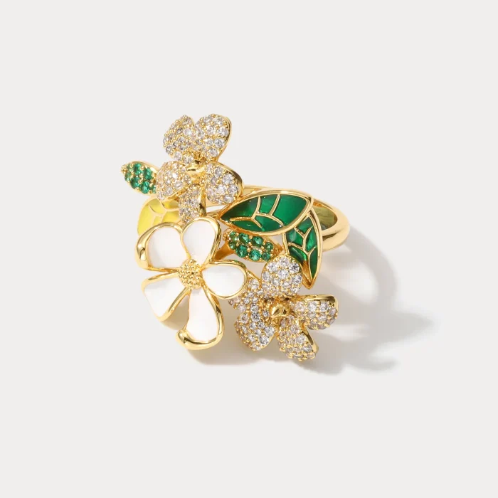 Elegant Floral Fantasy Ring - Image 1