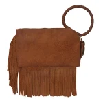 Bohemian Style Faux Leather Fringe Clutch Bag - Image 3