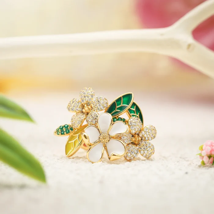 Elegant Floral Fantasy Ring - Image 7