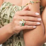 Elegant Floral Fantasy Ring - Image 2