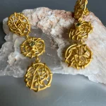 Intricate Wire Mesh Earrings - Image 2