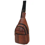 Vintage-Style Faux Leather Sling Bag
