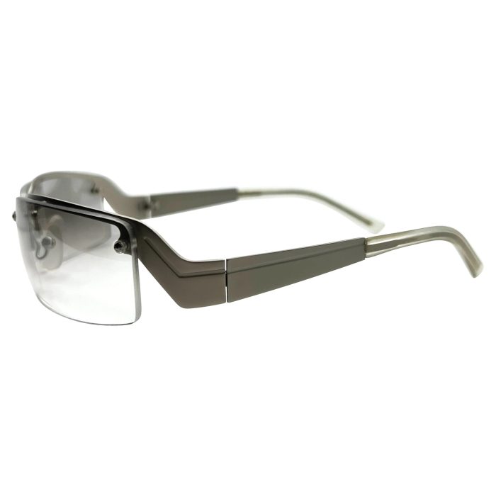 Stylish Semi-Rimless Rectangular Sunglasses - Image 8