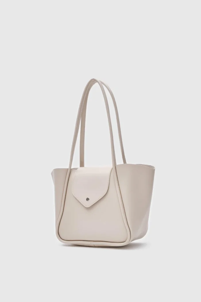 Elegant Beige Tote Bag - Image 2
