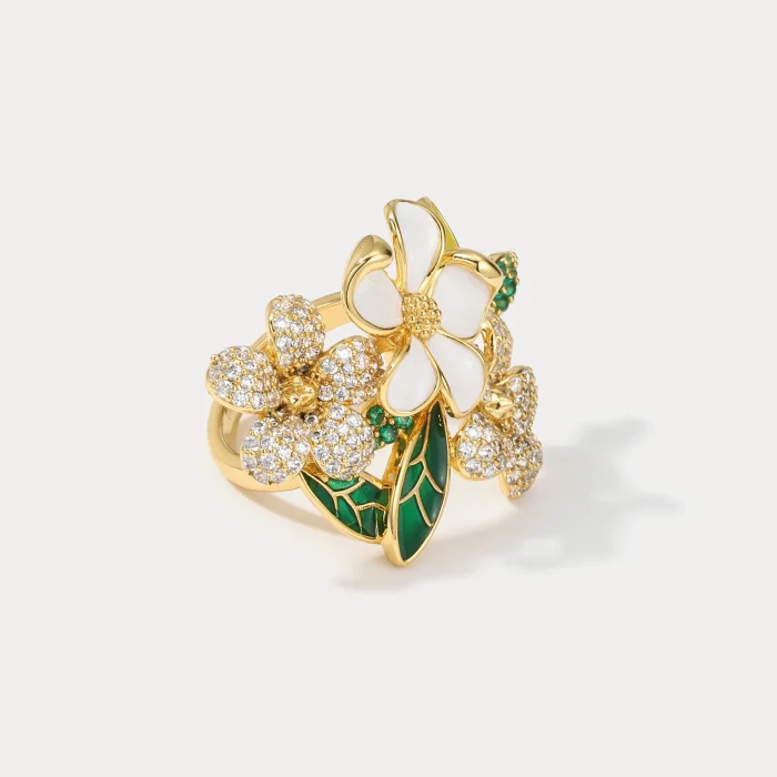 Elegant Floral Fantasy Ring - Image 10