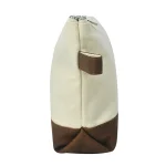 Canvas And Leather Zipper Pouch - Image 4