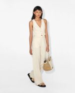 Elegant Linen Sleeveless Vest - Image 3