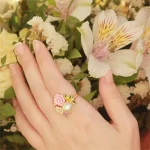 Floral Fantasy Enamel Ring - Image 4
