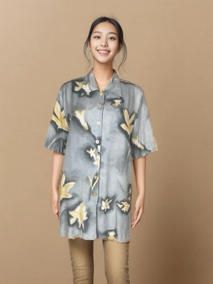Elegant Floral Pattern Women'S Shirt - Image 1