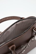 Elegant Brown Faux Leather Handbag - Image 7