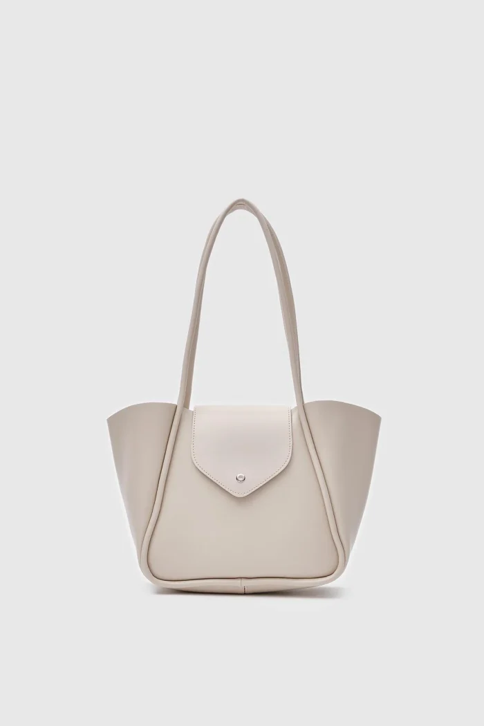 Elegant Beige Tote Bag - Image 1