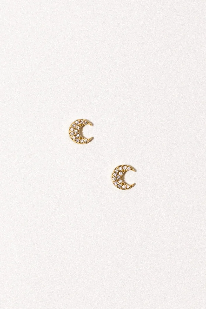 Charming Crescent Moon Earrings - Image 2