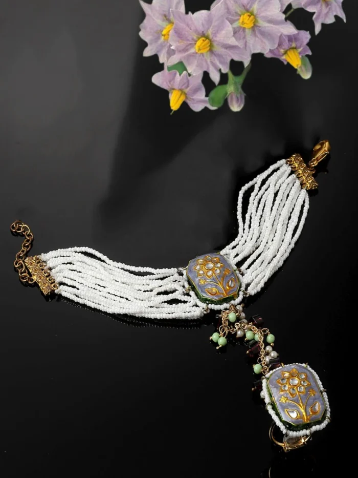 Elegant Beaded Hand Bracelet - Image 2