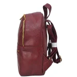 Elegant Burgundy Leather Backpack - Image 4
